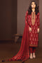 AlKaram Winter Collection – Three Piece Embroidered Twill Suit With Printed Twill Viscose Dupatta – FW-13.1-20-Red